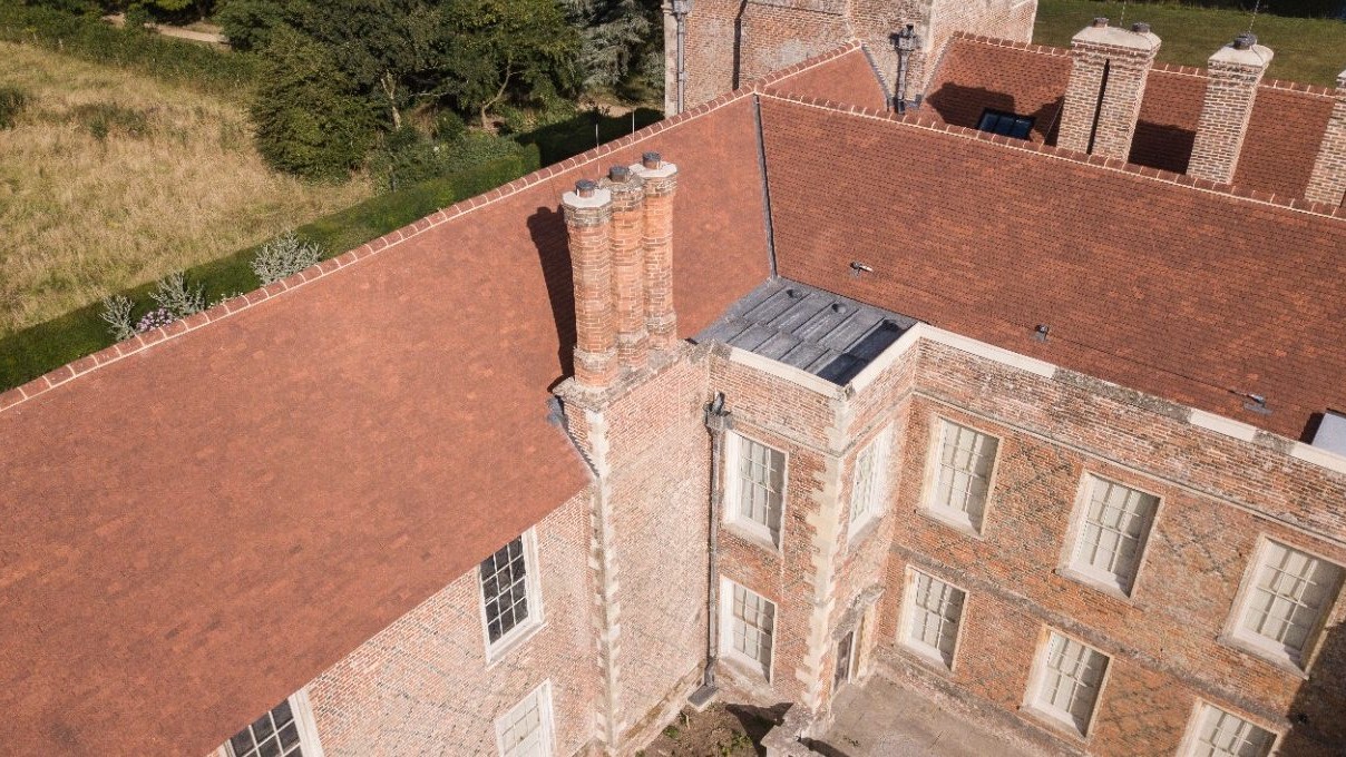Completed slate roof on UK home