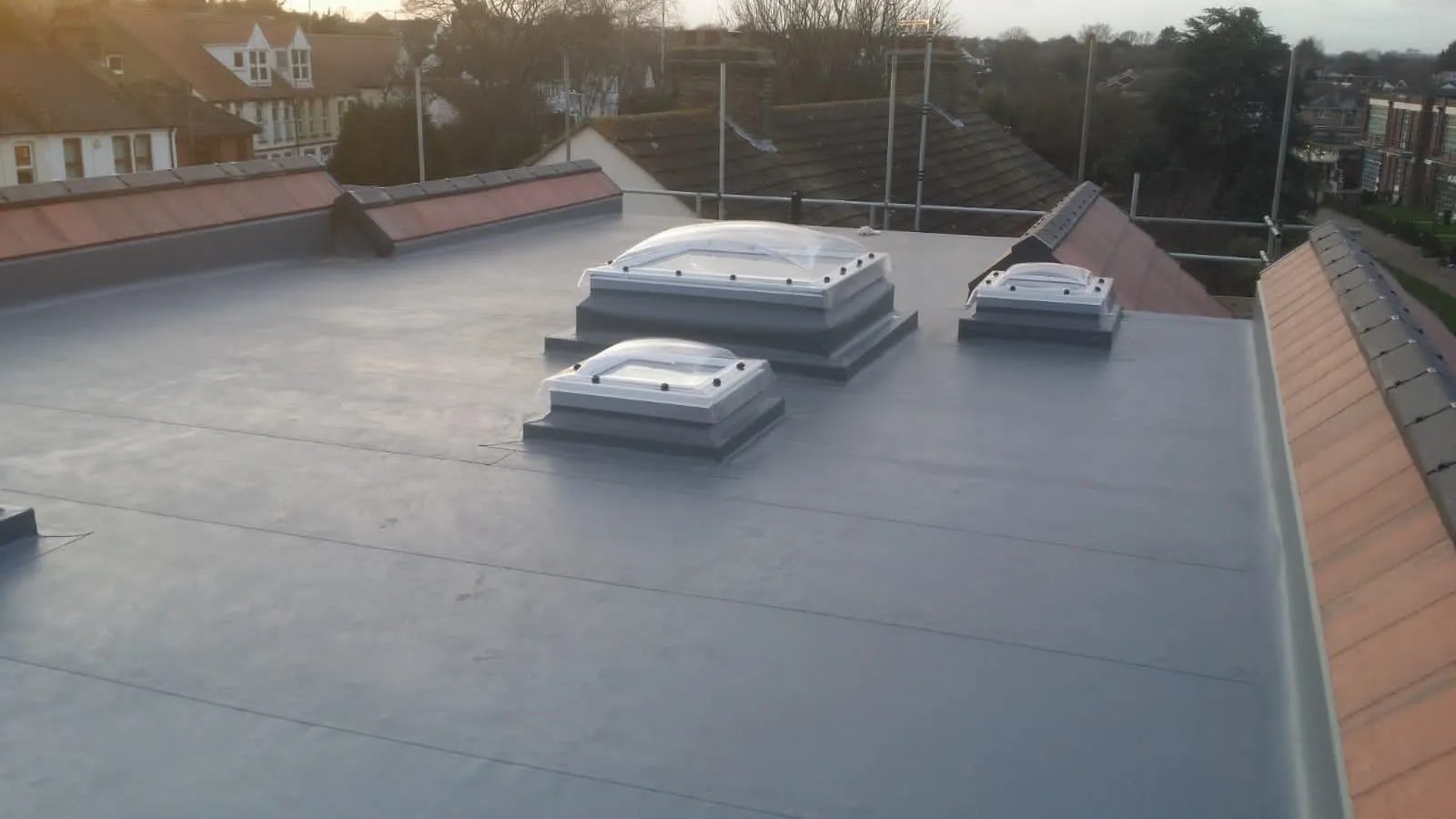 UK residential flat roof with quality materials