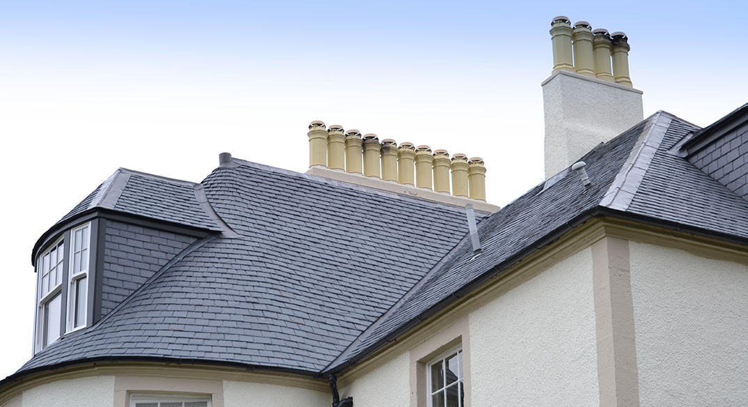 UK house with natural Welsh slate roof